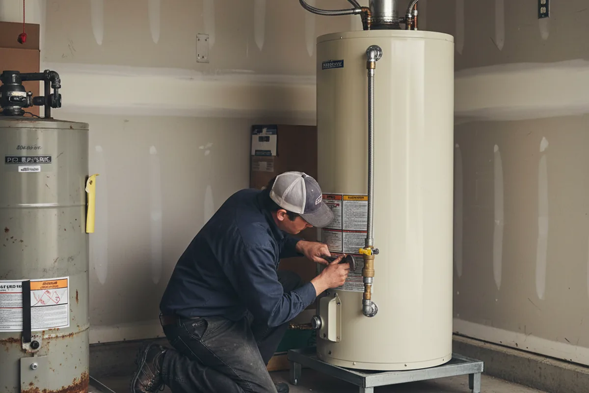Water heater and shutoff valve replacement in Tooele